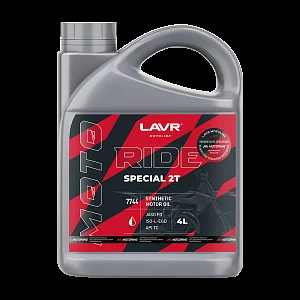 Моторное масло LAVR MOTO RIDE SPECIAL 2Т FD, 4 л
