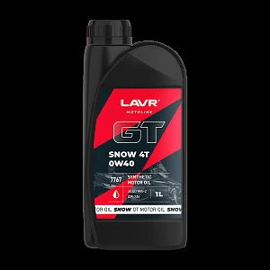 Моторное масло LAVR MOTO GT Snow 4T 0W40 SN, 1л