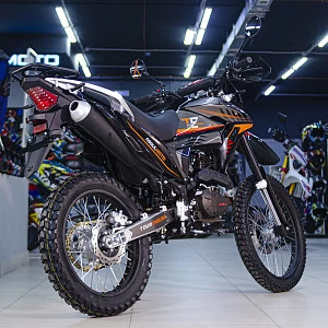 Мотоцикл Regulmoto TE (Tour Enduro) PR, 6 скоростей (Черный/ оранжевый)